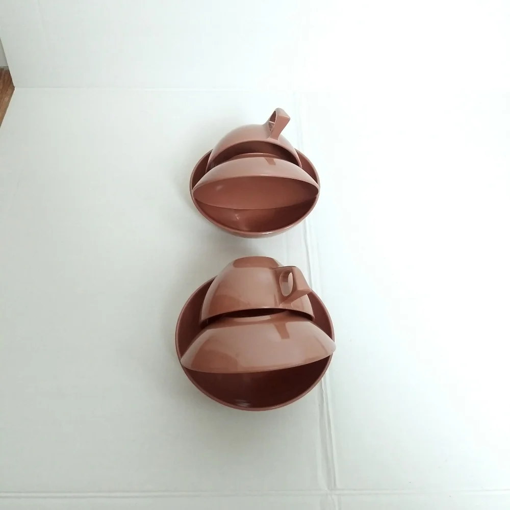 Melmac Chicago Vintage 6 Pcs Plastic Dishes Brown - Replacement Discontinued